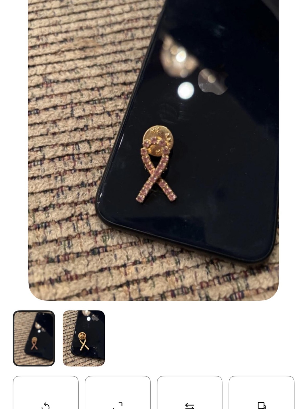 Pink Crystal Ribbon Pin Brooch - Women Accessories Key & Card Holders